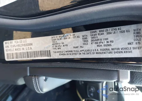 2024 Jeep Grand Cherokee Limited 4X4 из США, поврежденный, VIN 1C4RJHBG3R8580694